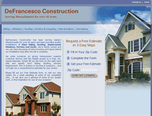 Tablet Screenshot of defrancescoconstruction.com